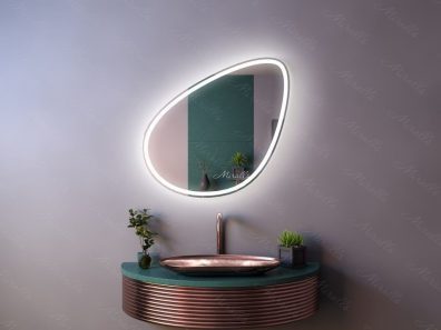 красивое зеркало Renata Plus с интерьерной и фронтальной подсветкой