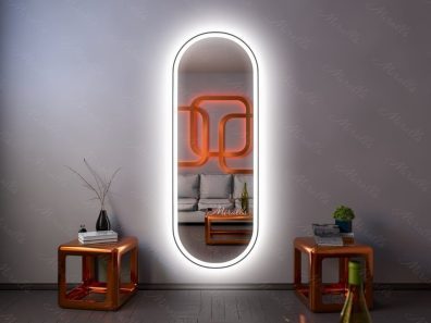 зеркало Aura XL с интерьерной и фронтальной подсветкой