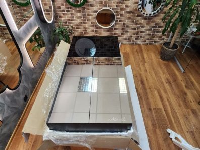 Высокий зеркальный шкаф без подсветки Garlem