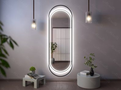 Зеркало с подсветкой в дизайнерской раме Ester Plus