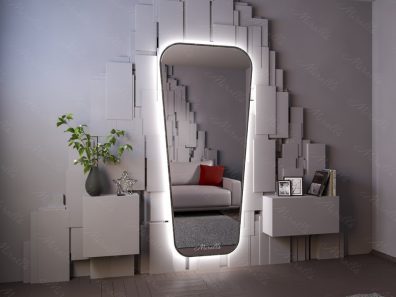 Зеркало с подсветкой в дизайнерской раме Andor Extra