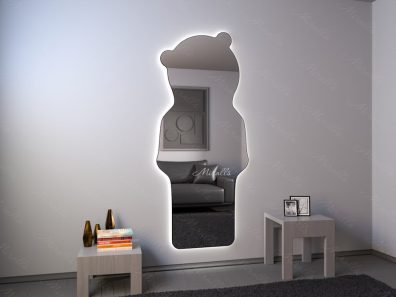 Фигурное зеркало в раме с подсветкой Bear Extra