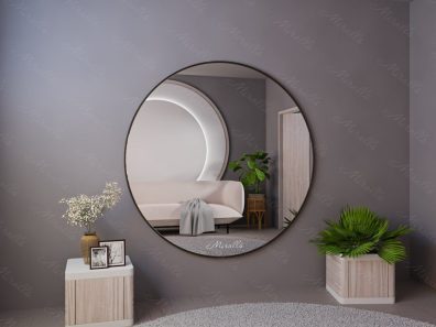 Круглое зеркало в тонкой раме Medea XL