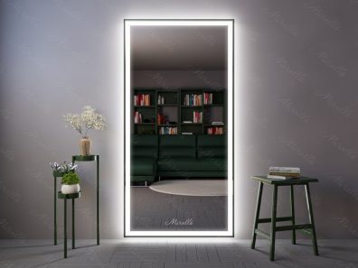 Зеркало с подсветкой в тонкой раме Brams Plus XL