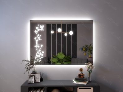 Зеркало с подсветкой в тонкой раме Clover