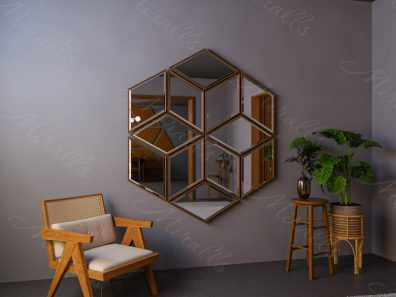 Композиция из зеркал в тонких рамах Topaz