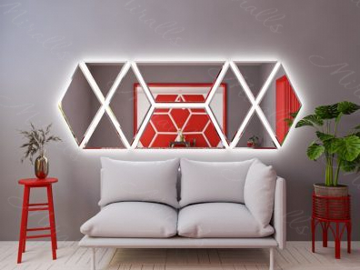 Зеркальная композиция с подсветкой Zaha Extra