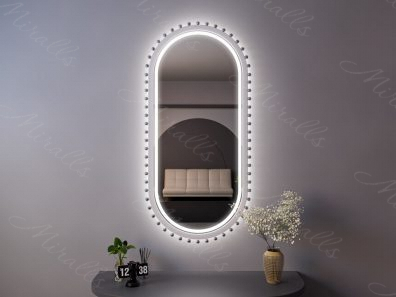 Зеркало с подсветкой в деревянной раме Navia Plus