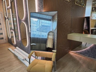 Прямоугольное зеркало с подсветкой в тонкой раме Brams Extra